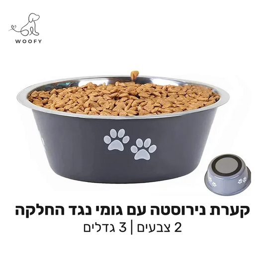 קערת נירוסטה לכלבים