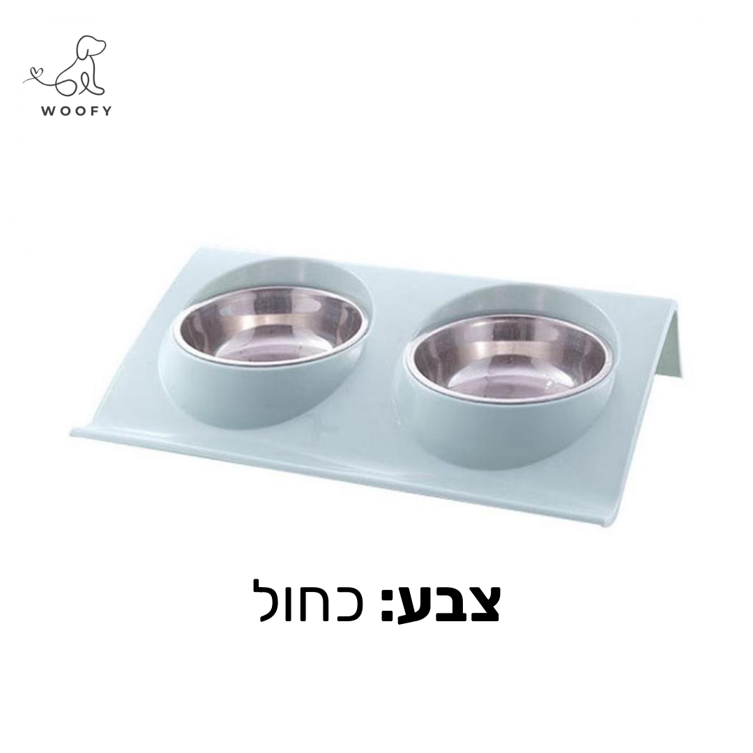 סט מעמד וקערות נירוסטה - גודל קטן