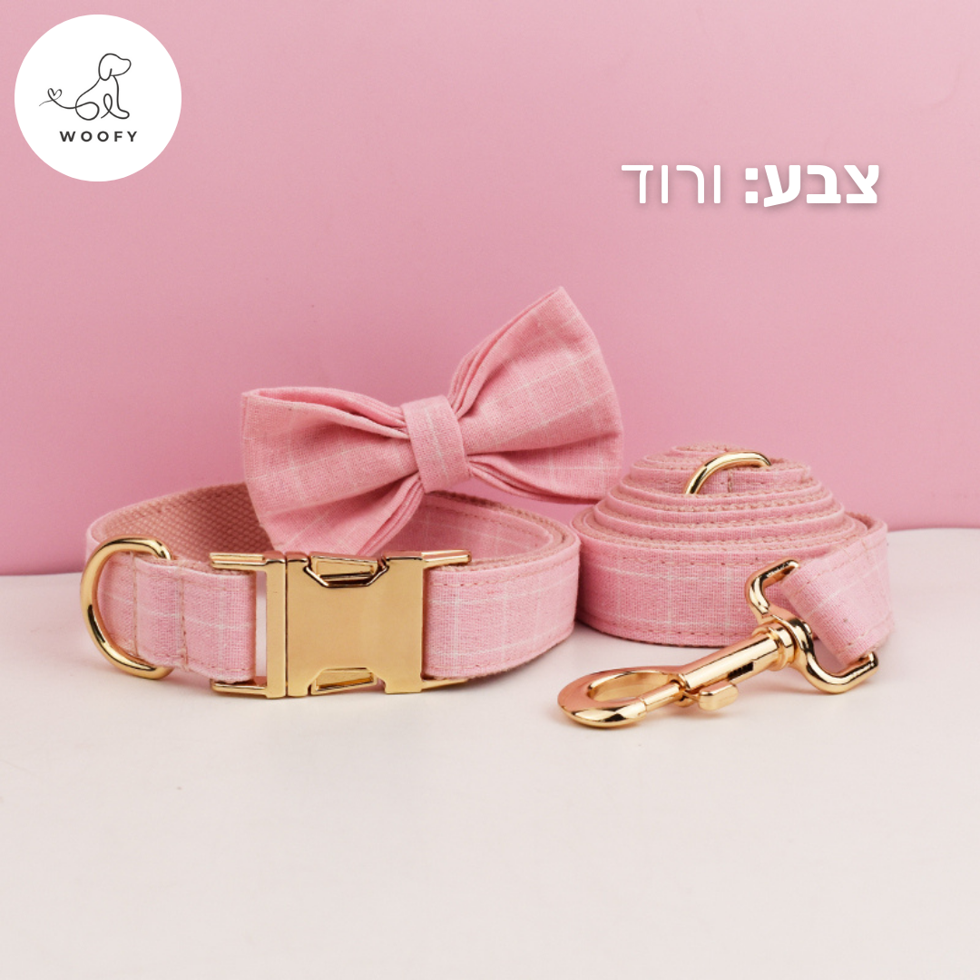 קולר מעוצב עם פפיון לכלב