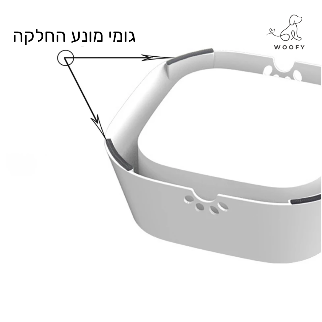 קערת מים חכמה עם השם של הכלב שלכם