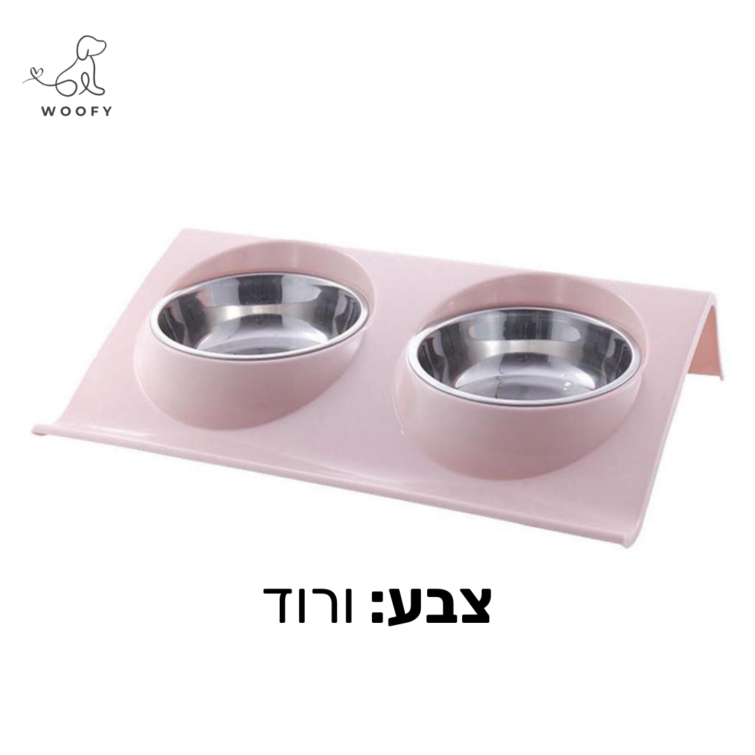 סט מעמד וקערות נירוסטה - גודל קטן