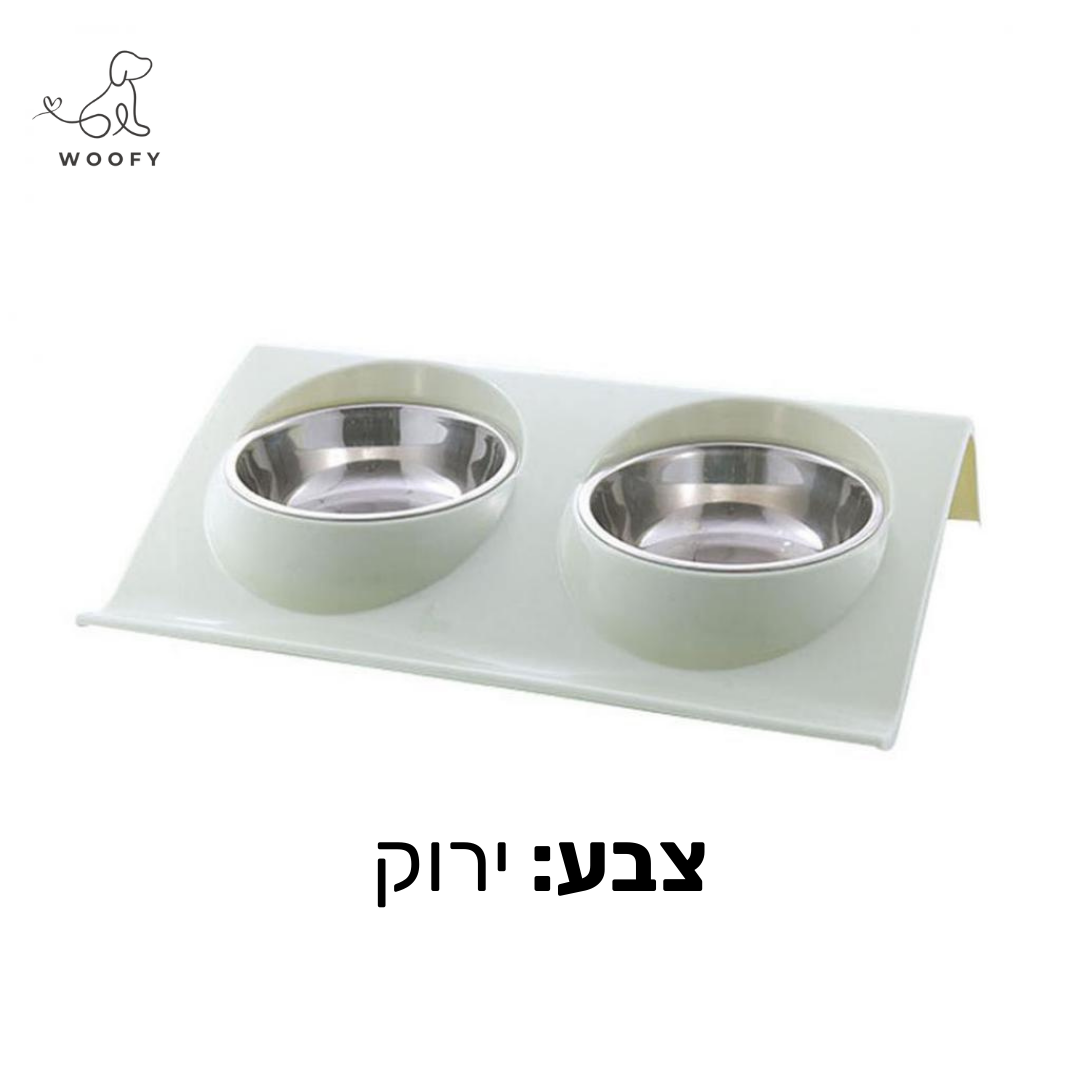 סט מעמד וקערות נירוסטה - גודל קטן