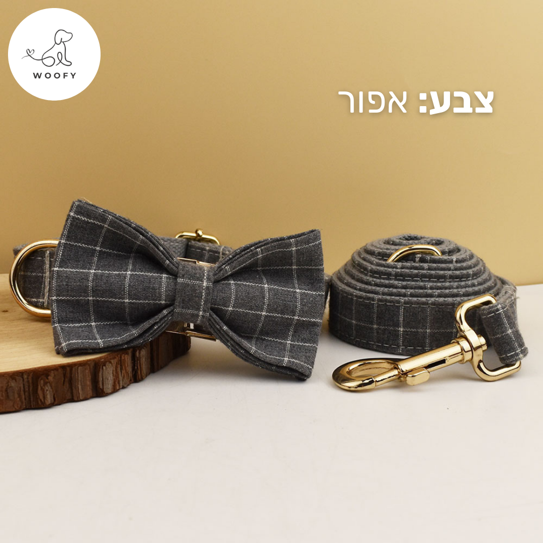 קולר מעוצב עם פפיון לכלב
