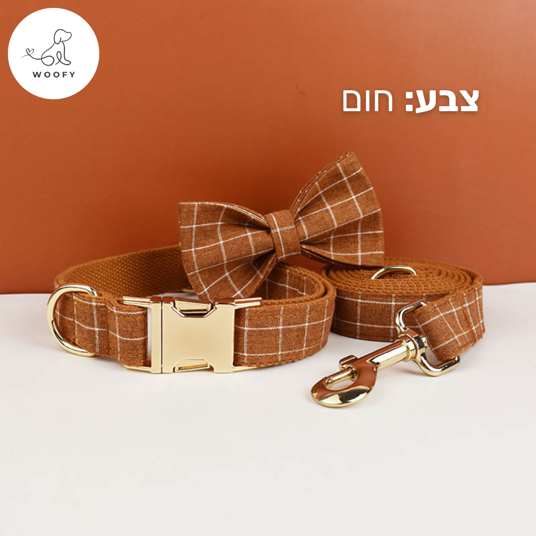 קולר מעוצב עם פפיון לכלב