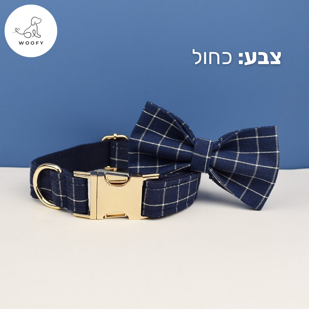קולר מעוצב עם פפיון לכלב