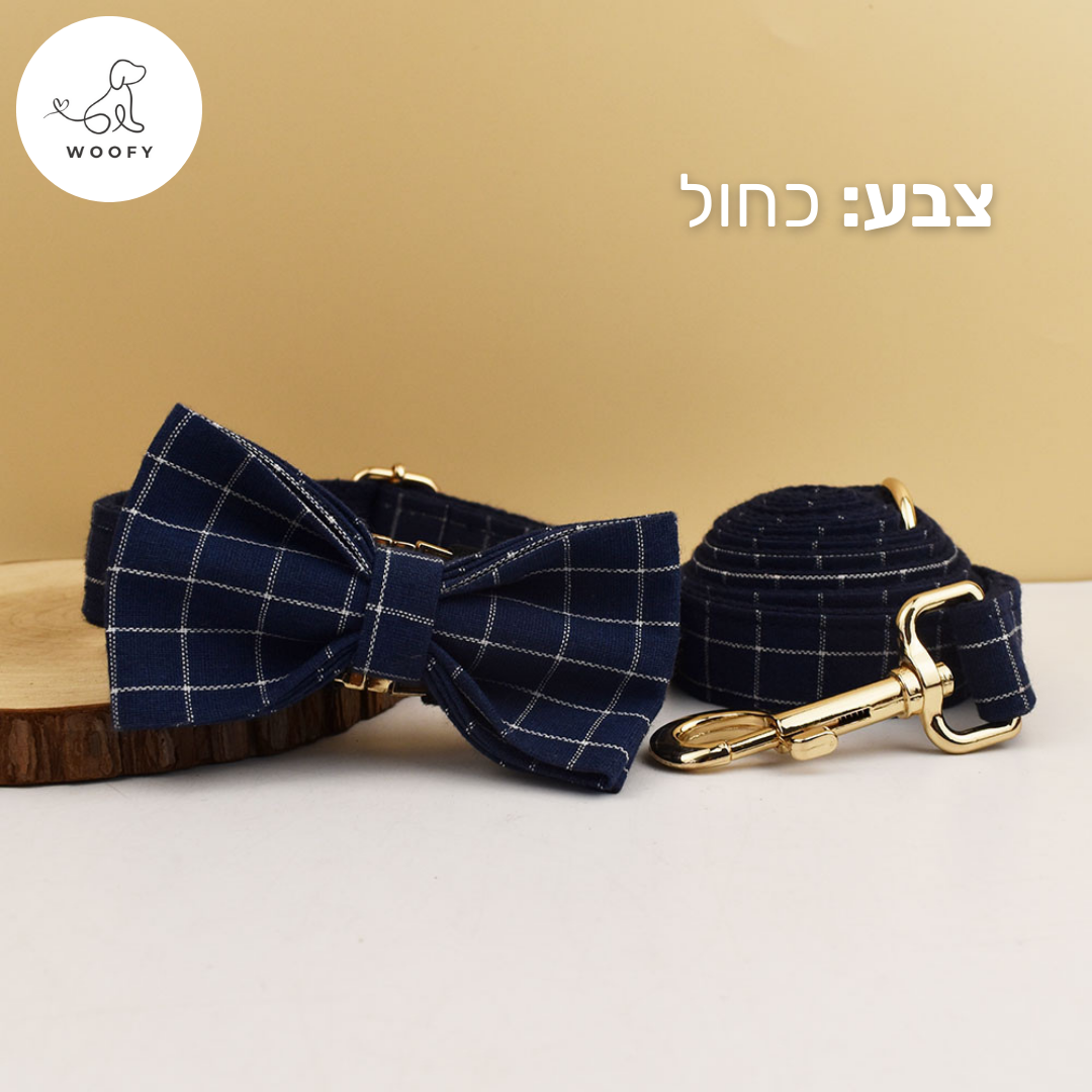 קולר מעוצב עם פפיון לכלב