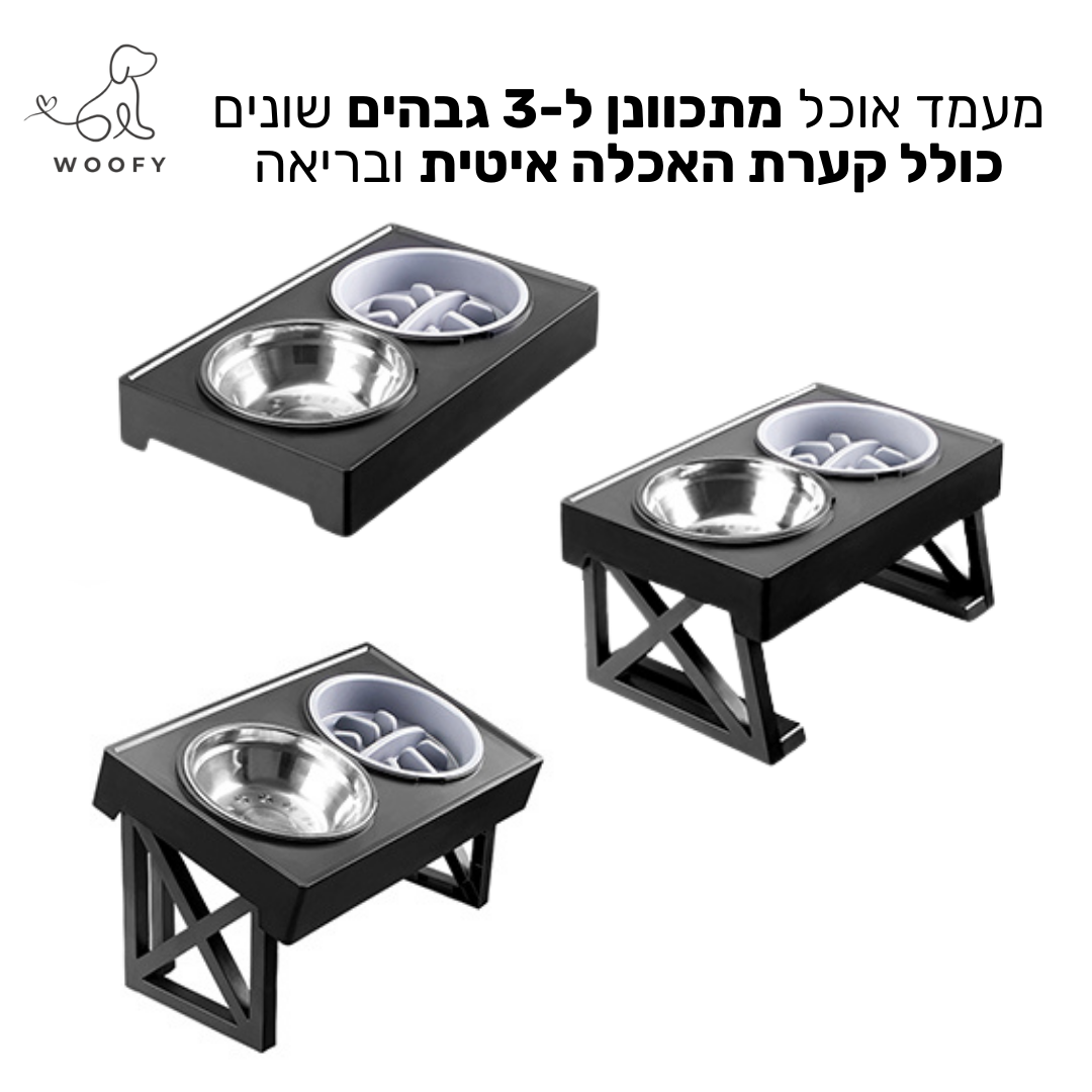 WoofyBowl – קערות מוגבהות לאכילה בריאה ונוחה