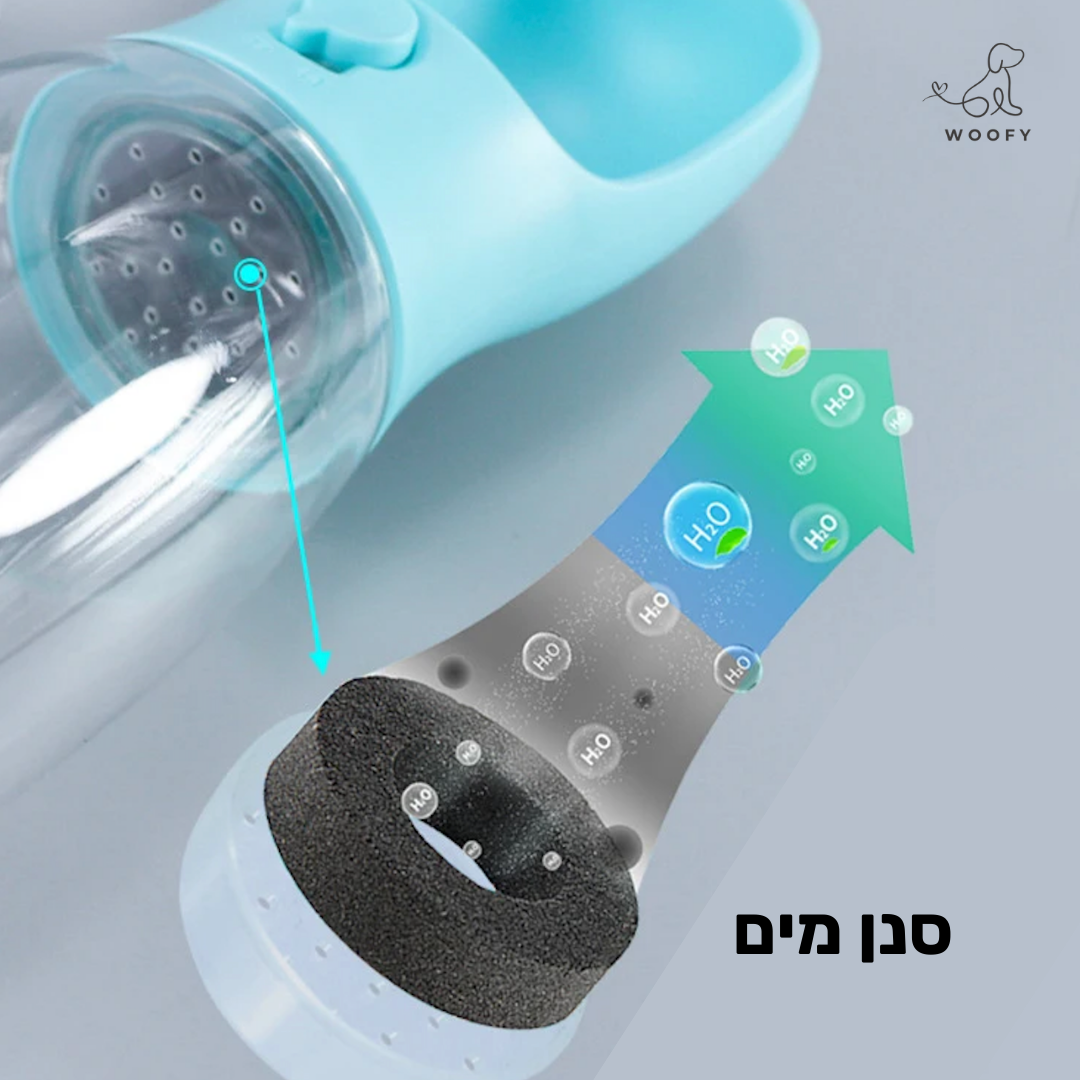 בקבוק מים ואוכל 3 ב-1 - מושלם לטיולים